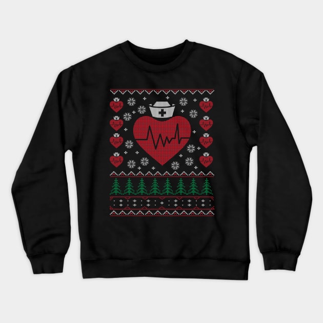 Nurse Ugly Christmas Sweater Crewneck Sweatshirt by DennisMcCarson